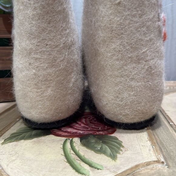 Vintage Russian Valenki Traditional Wool Felt Boots Beautiful Embroidered Birds - Picture 12 of 16